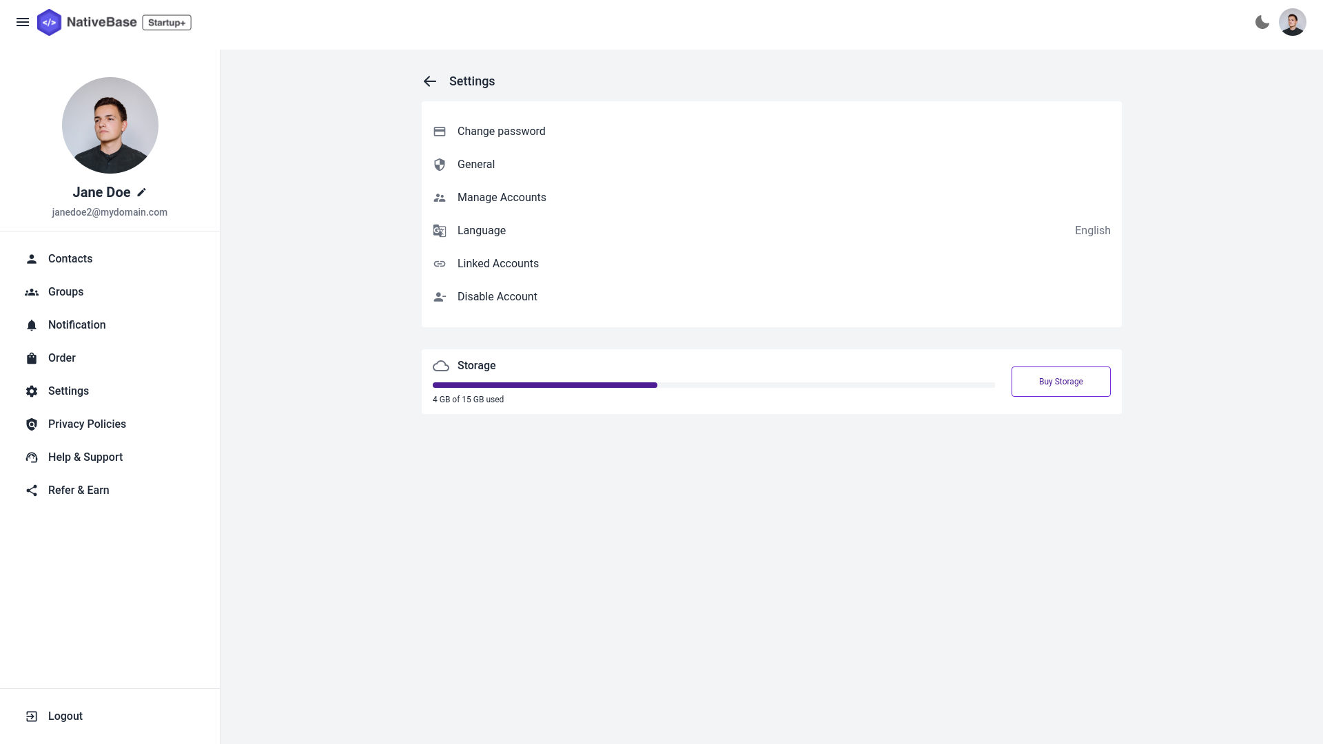 AccountSettings