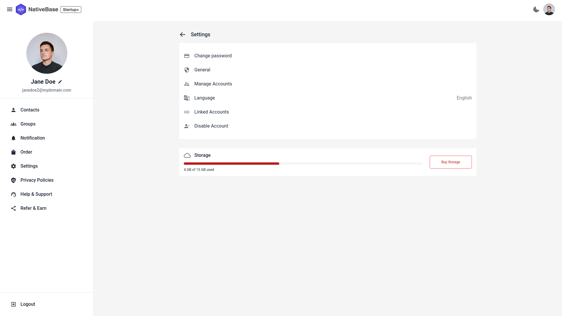 AccountSettings