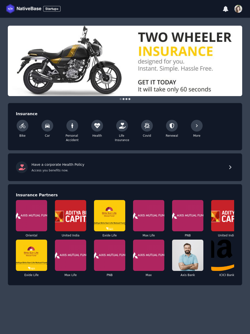 Insurance Screen